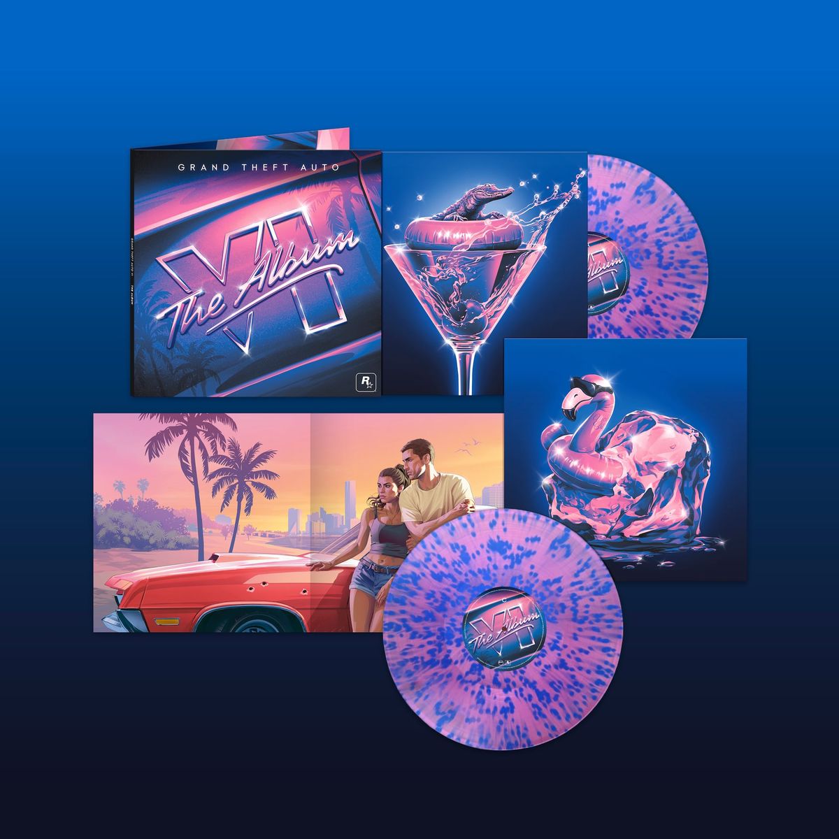 The splatter edition vinyl of Grand Theft Auto VI: The Album