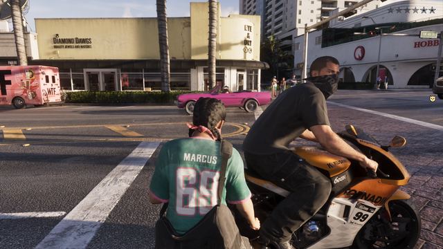 Diamond Dawgs, jewellery and watches. Still from official footage, Rockstar Games