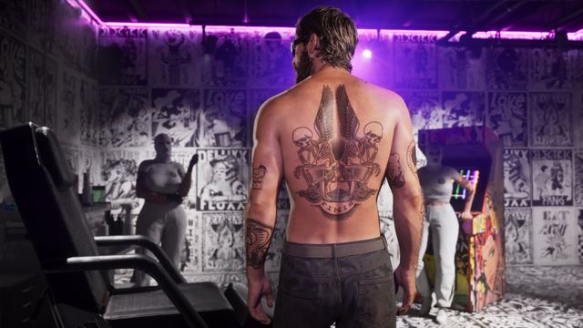 Jason's back tattoo at Electric Fang