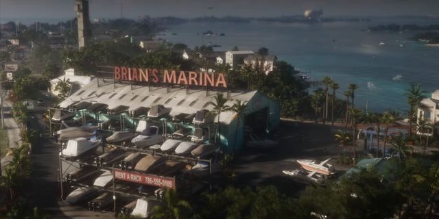 Brian's Marina, Rent a Rack. Still from official footage, Rockstar Games