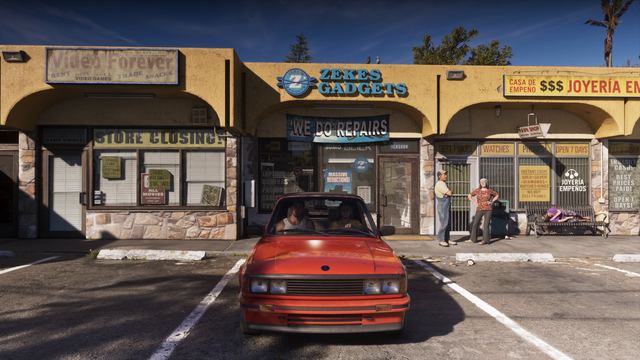 Zeke's Gadgets, Video Forever and Joyer&iacute;a Empe&ntilde;os. Still from official footage, Rockstar Games