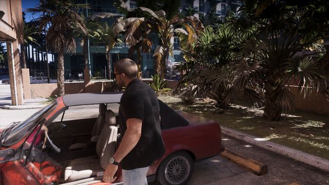 Driving across Vice City. Still from official footage, Rockstar Games