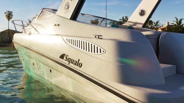 The Squalo name on the hull