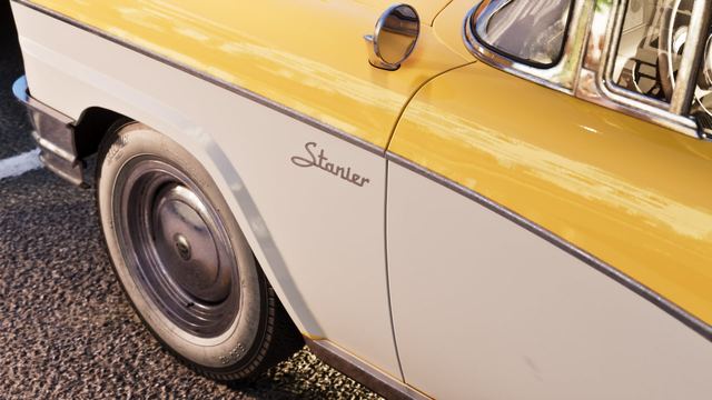 The Stanier badge on the front fender