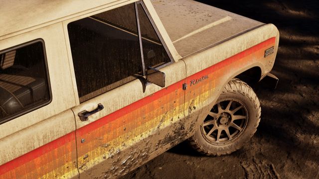 Beige off roader with sunset stripes. Official image, Rockstar Games