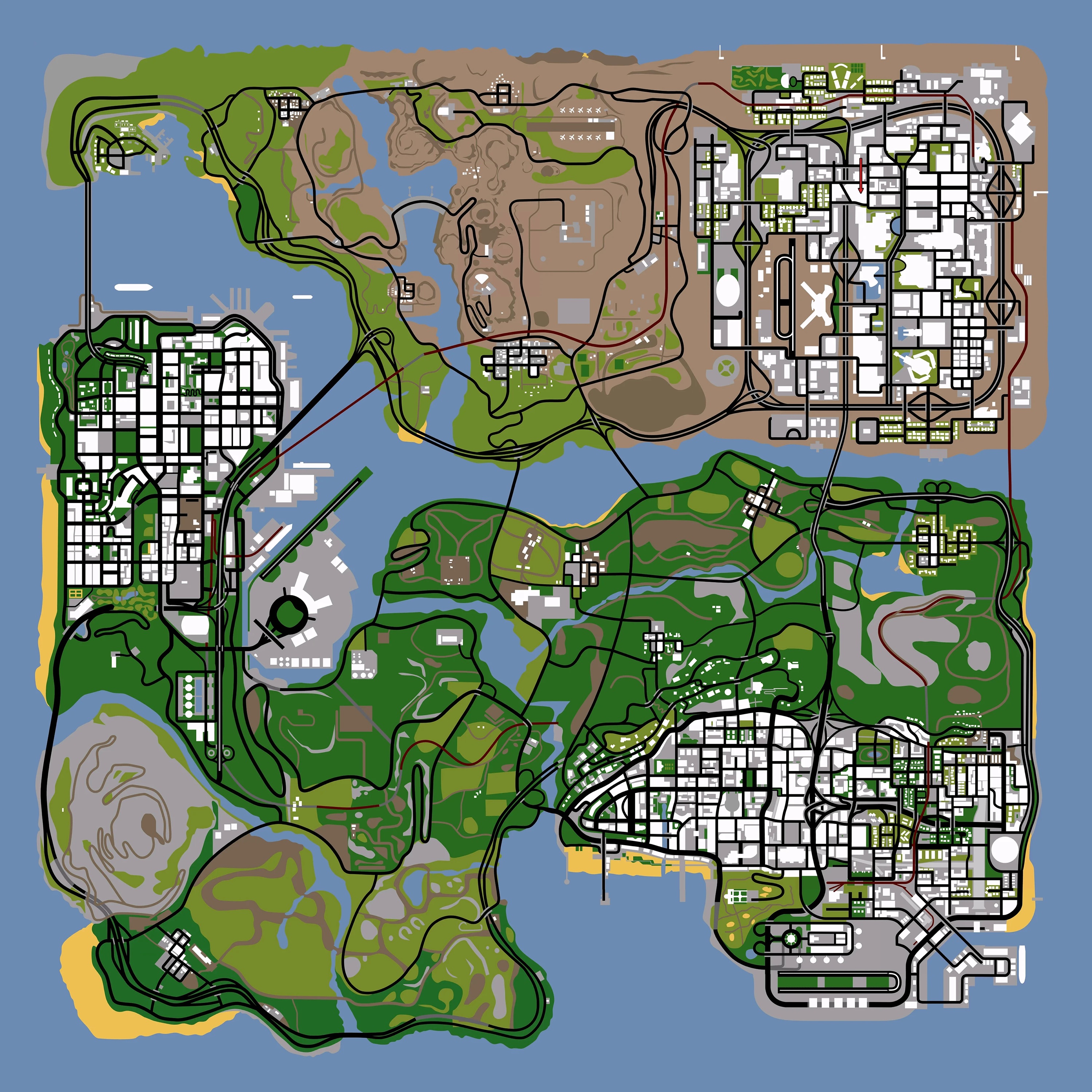 GTA San Andreas map